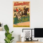 Poster vintage Allemand De Jockeys Sur Les Chevaux (Bureau à domicile)