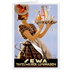 Poster vintage allemand de Sewa reconstitué
