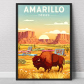 Poster Vintage Amarillo Texas