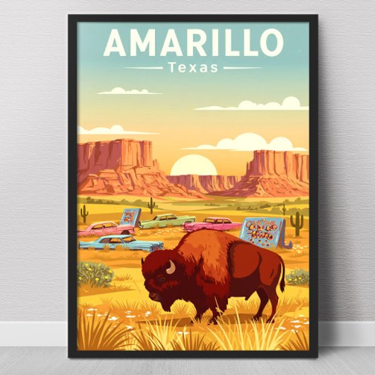 Poster Vintage Amarillo Texas