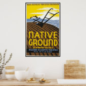 Poster Vintage Aménagement de WPA au sol (Cuisine)