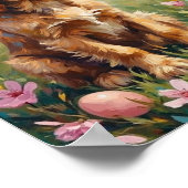 Poster Vintage American Cocker Spaniel Easter Blossom Art (Coin)