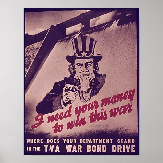 Poster Vintage American War Posters. Uncle Sam (Devant)