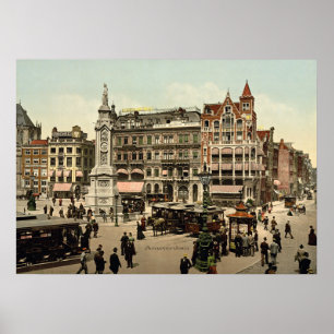 Poster Vintage - Amsterdam, Pays-Bas