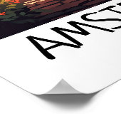 Poster Vintage Amsterdam Pays-Bas Peinture (Coin)