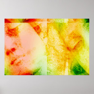 Poster vintage Angélique Statue Face Grunge