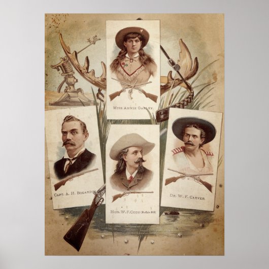 Poster Vintage Annie Oakley et Buffalo Bill (Devant)