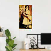 Poster vintage Annie Oakley Oil Grunge (Bureau à domicile)