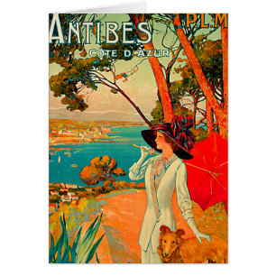 Poster vintage Antibes France