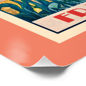 Poster vintage Antibes France (Coin)