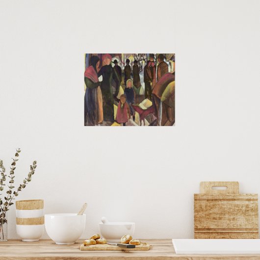 Poster Vintage Août Macke Adieu (Cuisine)