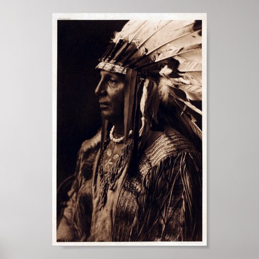 Poster vintage Arikara Chief White Shield (Devant)
