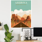 Poster vintage Arizona (Bureau à domicile)
