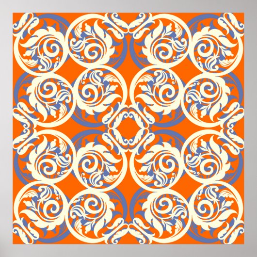 Poster Vintage arrière - plan, motif transparent, lu (Devant)