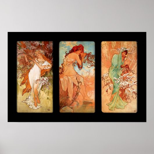 Poster Vintage Art Alfons Mucha Panel Art Nouveau (Devant)