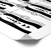 Poster Vintage Art Deco Pattern Design, 1920's (Coin)