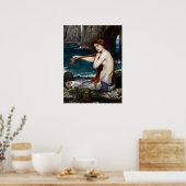 Poster Vintage Art John William Waterhouse A Mermaid (Cuisine)