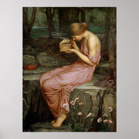 Poster Vintage Art John William Waterhouse Psyche (Devant)