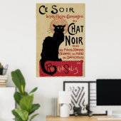 Poster Vintage Art nouveau noir (Bureau à domicile)
