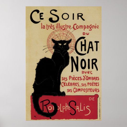 Poster Vintage Art nouveau noir (Devant)