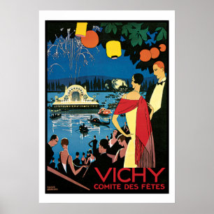 Poster vintage Art Vichy France