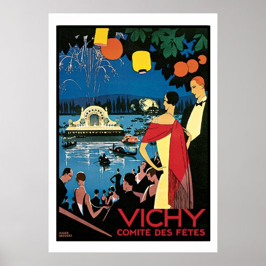 Poster vintage Art Vichy France (Devant)