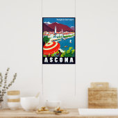 Poster Vintage Ascona Suisse Voyage (Cuisine)