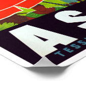 Poster Vintage Ascona Suisse Voyage (Coin)