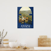 Poster Vintage Assisi Italie Voyage Tourisme Annonce (Cuisine)