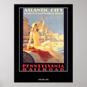 Poster vintage Atlantic City (Devant)