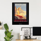Poster vintage Atlantic City (Bureau à domicile)