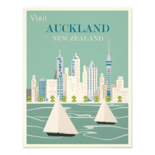Poster vintage Auckland