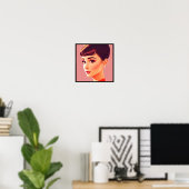 Poster vintage audrey deco 1 (Bureau à domicile)