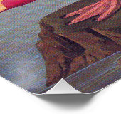 Poster Vintage Audubon Boplate Flamant rose américain (Coin)