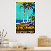 Poster Vintage australien de l'île de Lindeman (Cuisine)