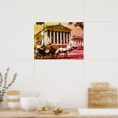 Poster Vintage Autriche parlement de Vienne (Cuisine)