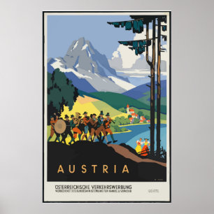 Poster vintage Autriche Travel Classic