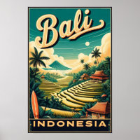 Poster vintage Bali Travel