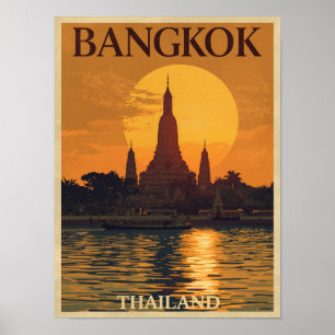 Poster Vintage Bangkok Travel