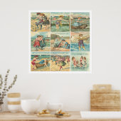Poster Vintage Bathing Beauties (Cuisine)