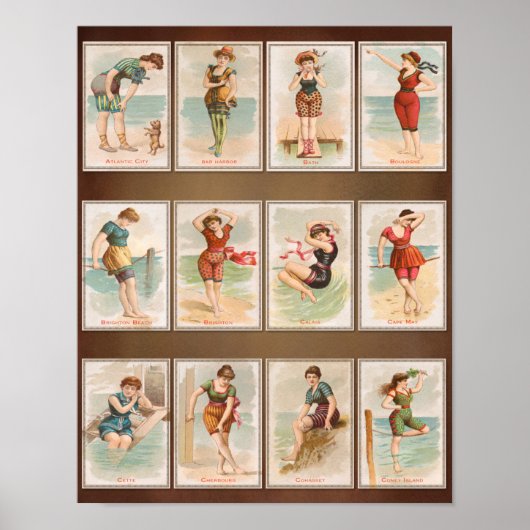 Poster Vintage Bathing Beauties Set 1 (Devant)
