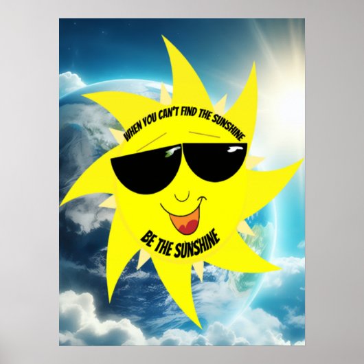 Poster Vintage Be The Sunshine (Devant)