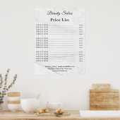 Poster Vintage Beauty Salon Price List (Cuisine)
