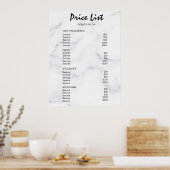 Poster Vintage Beauty Salon Price List (Cuisine)