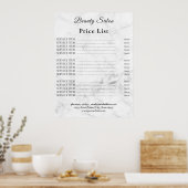 Poster Vintage Beauty Salon Price List (Cuisine)