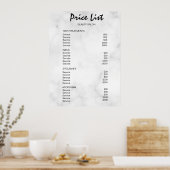 Poster Vintage Beauty Salon Price List (Cuisine)