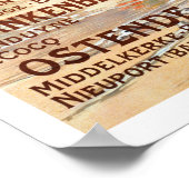 Poster Vintage Belgique Beaches Travel (Coin)