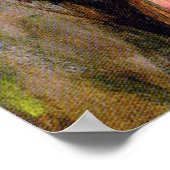 Poster Vintage Belle Dame Et Fleur Rose (Coin)