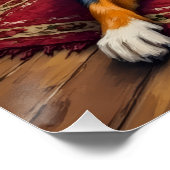 Poster Vintage Bernese Mountain Dog Cozy Christmas Cabin (Coin)