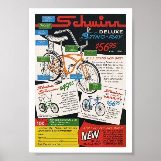 Poster Vintage Bike Ad (Devant)
